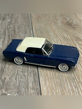 Solido Vintage 1/43 1964 1/2Ford Mustang Hardtop Blue Diecast Car Made in France